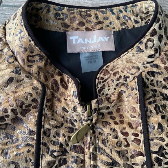 TanJay  Leopard Print Knitted Full Zip Jacket - Picture 6 of 15